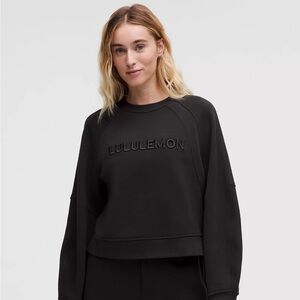 Lululemon Black Oversized Logo Scuba Sweatshirt XL/XXL Benefits Charity
